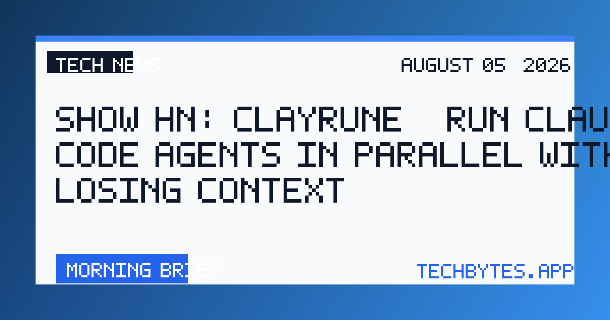 Show HN: Clayrune – Run Claude Code agents in parallel without losing context