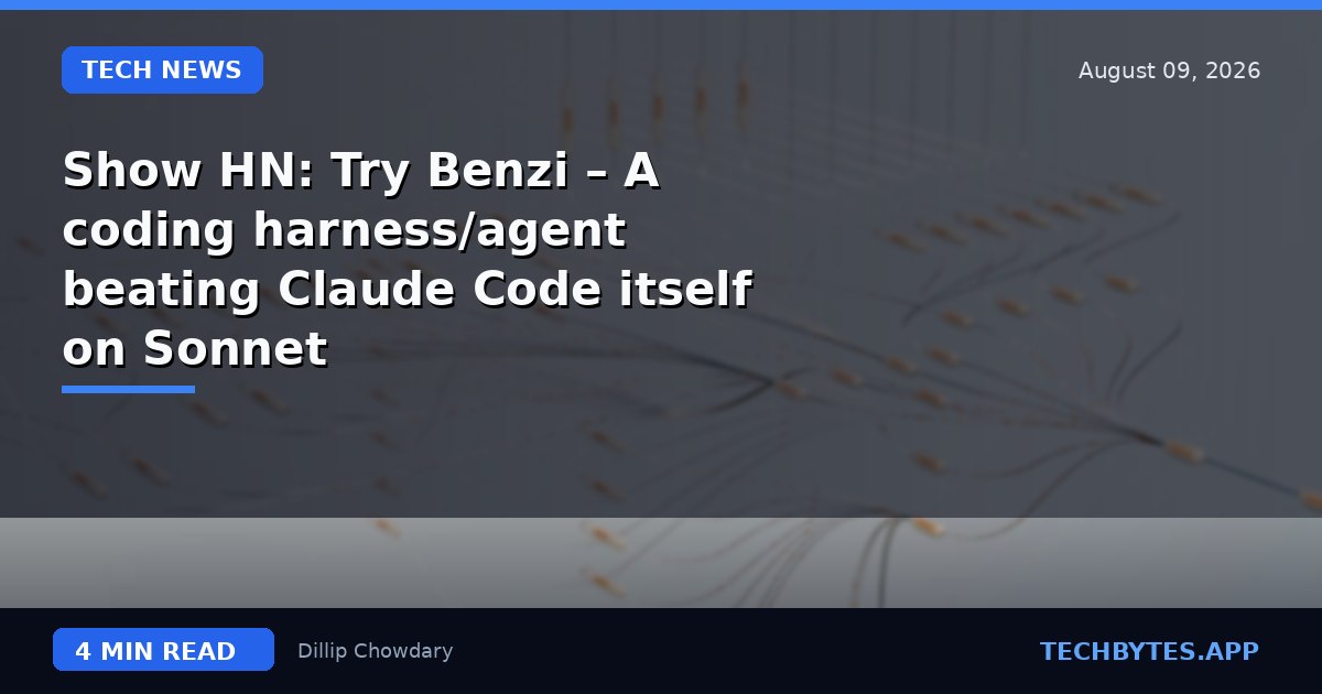 Show HN: Try Benzi – A coding harness/agent beating Claude Code itself on Sonnet