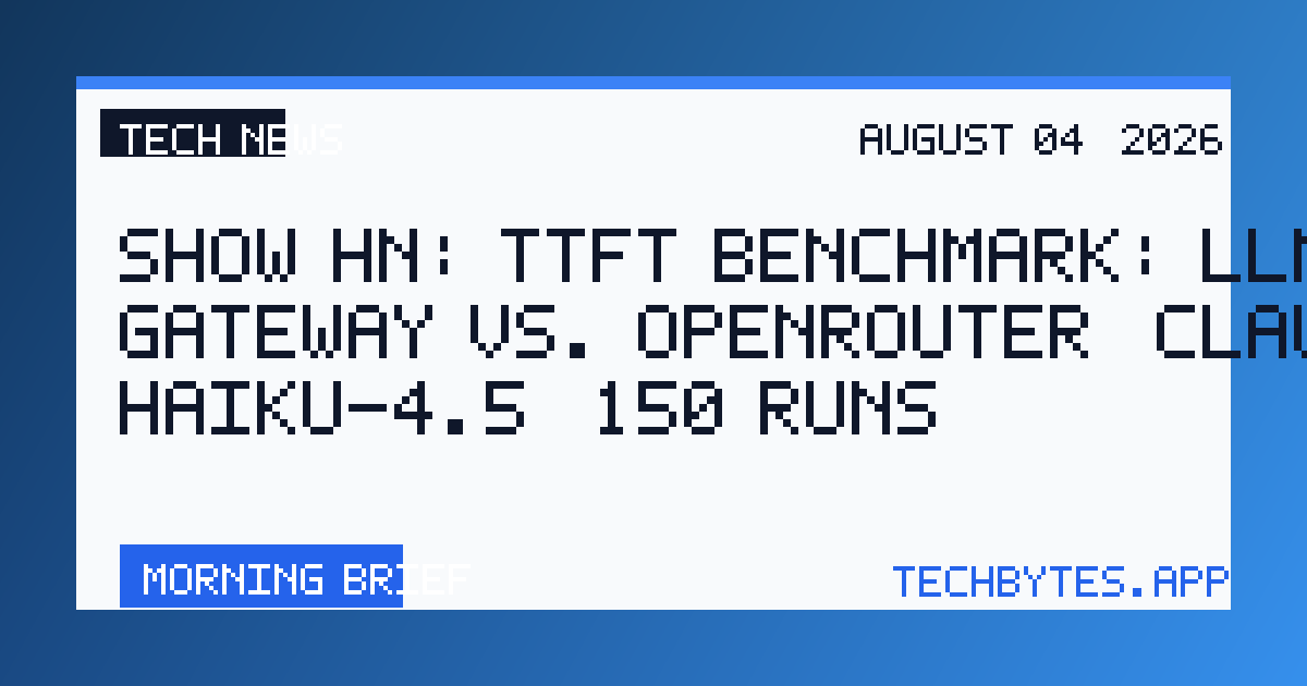 Show HN: TTFT benchmark: LLM Gateway vs. OpenRouter (Claude-haiku-4.5, 150 runs)