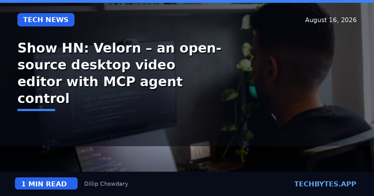 Show HN: Velorn – an open-source desktop video editor with MCP agent control