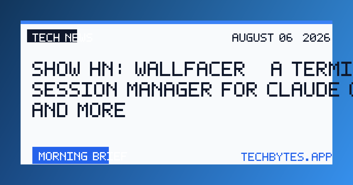 Show HN: Wallfacer – A terminal session manager for Claude Code, and more
