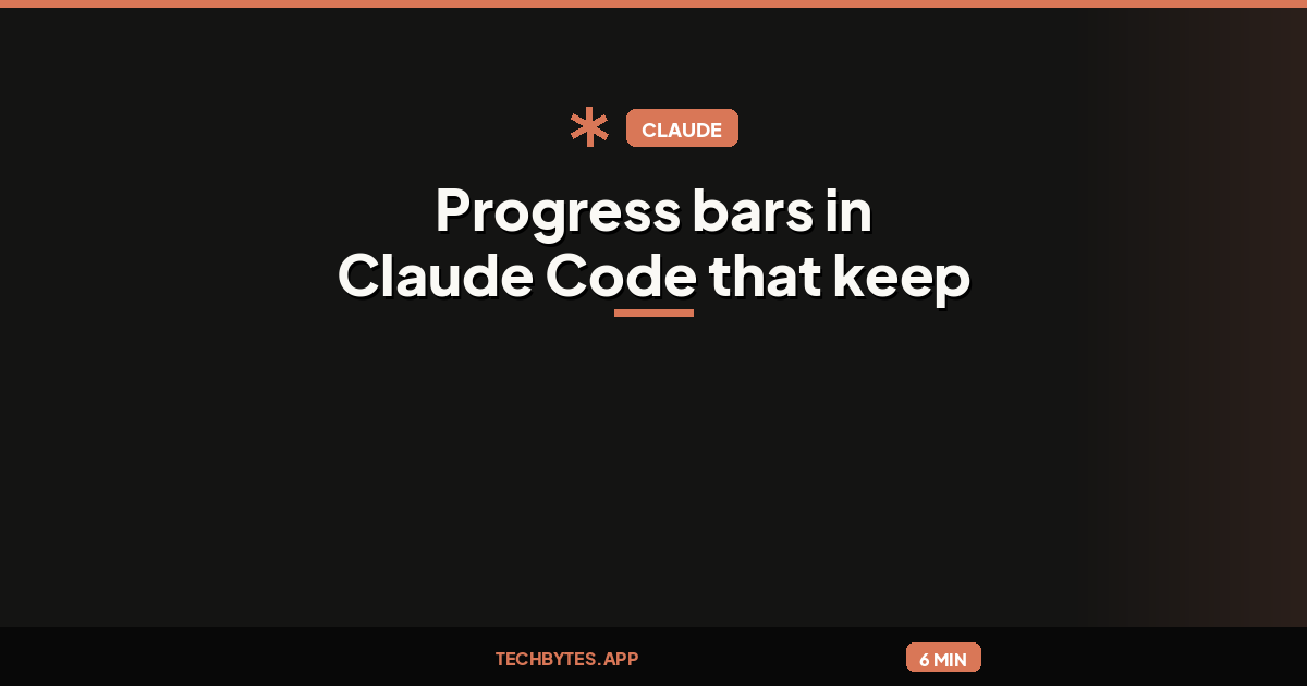 Siga: Progress bars in Claude Code that keep filling after printing