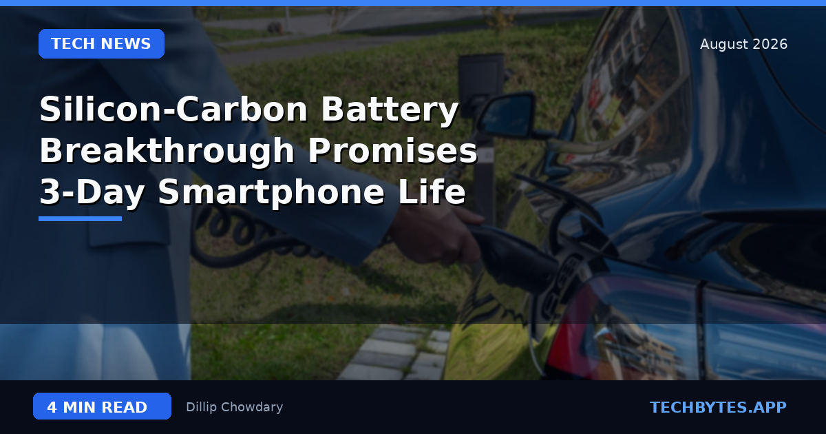 Silicon-Carbon Battery Breakthrough Promises 3-Day Smartphone Life