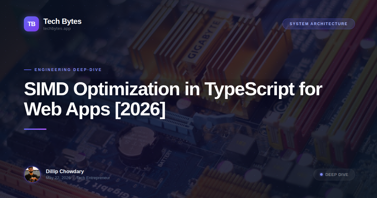 SIMD Optimization in TypeScript for Web Apps [2026]