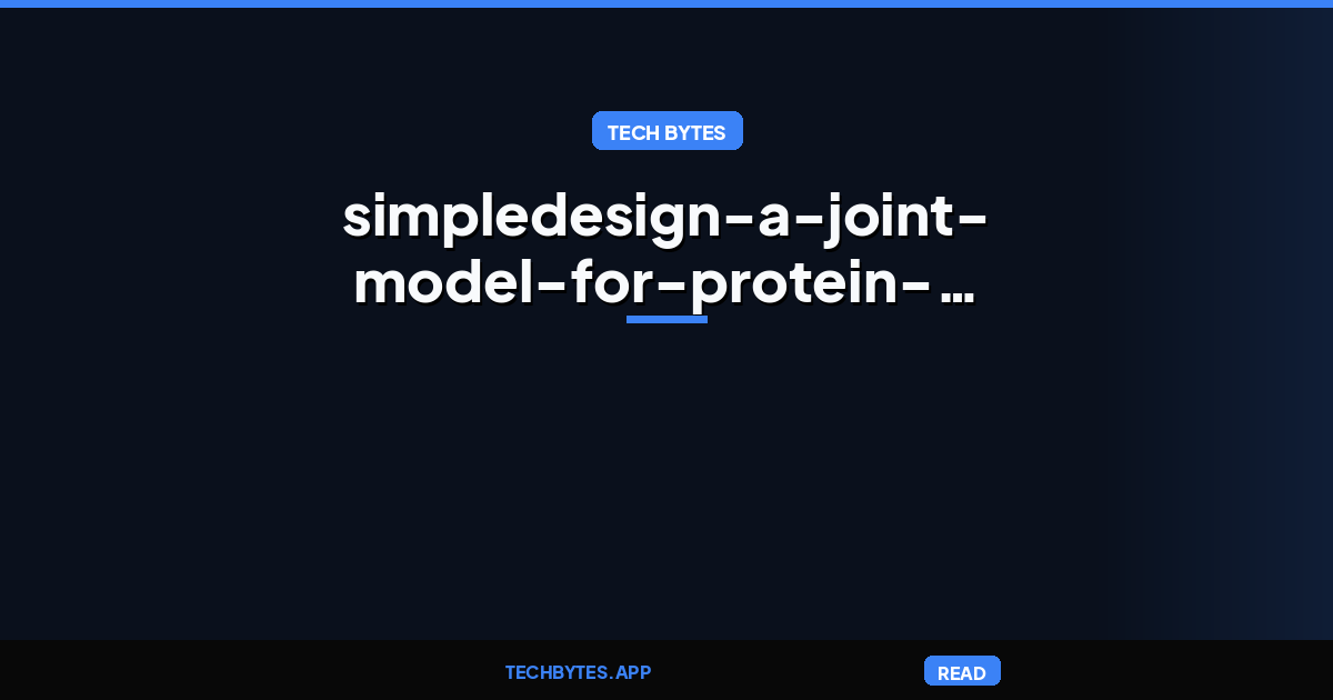 SimpleDesign: A Joint Model for Protein Sequence and Structure Codesign