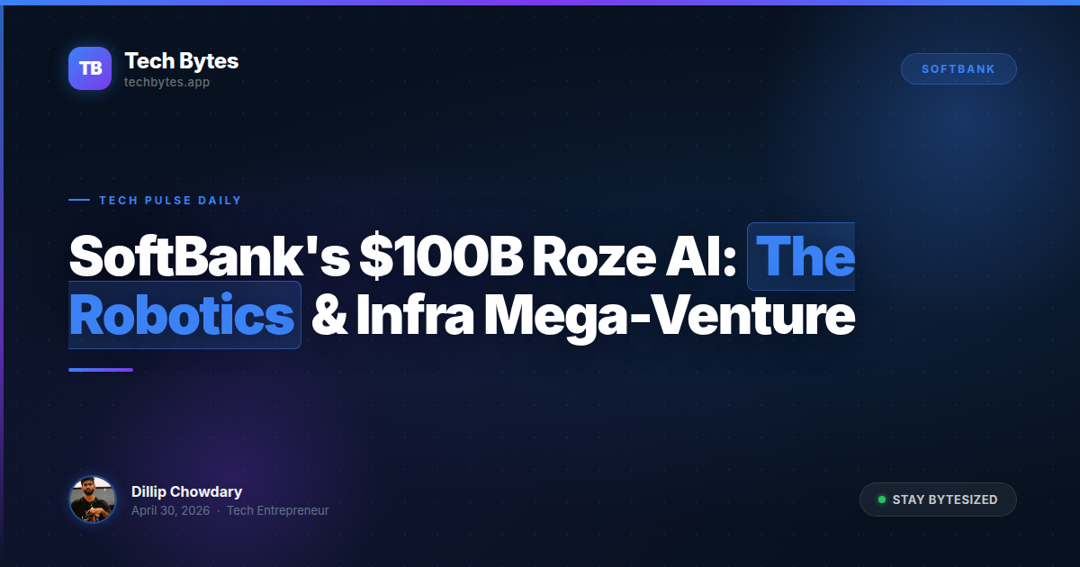 SoftBank's $100B Roze AI: The Robotics & Infra Mega-Venture