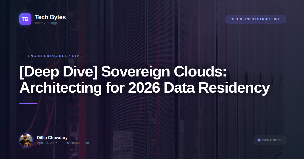 [Deep Dive] Sovereign Clouds: Architecting for 2026 Data Residency