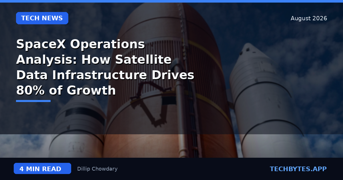 SpaceX Operations Analysis: How Satellite Data Infrastructure Drives 80% of Growth