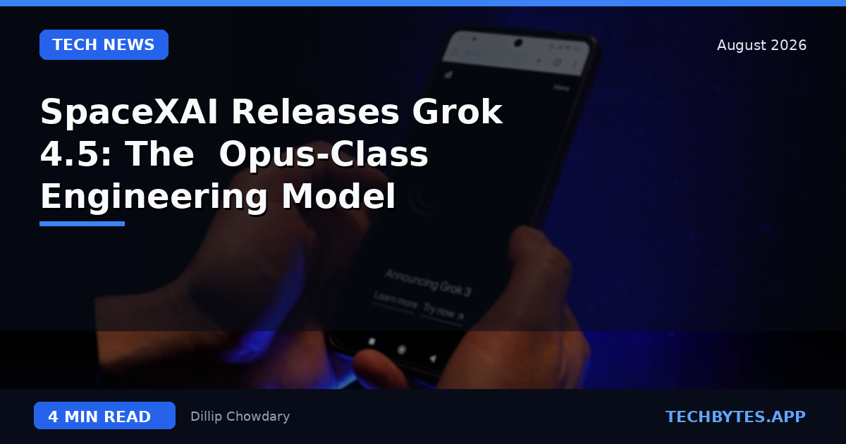 SpaceXAI Releases Grok 4.5: The 'Opus-Class' Engineering Model