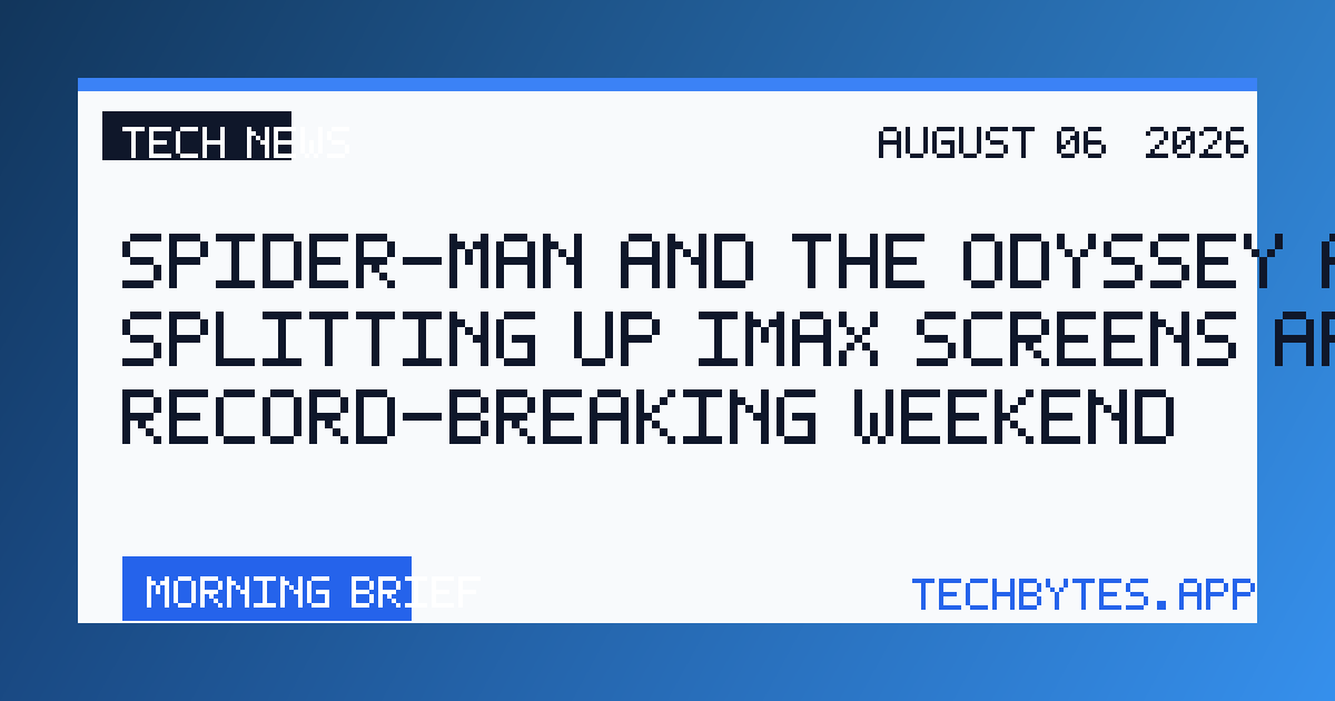 Spider-Man and The Odyssey are splitting up IMAX screens after a record-breaking weekend