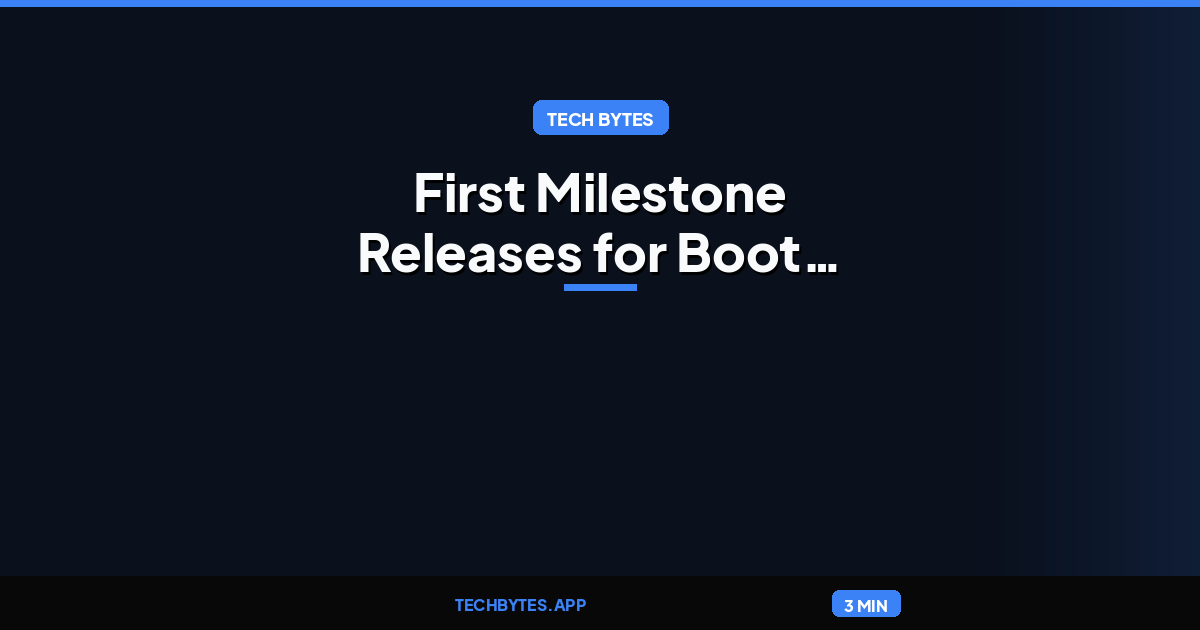 Spring News Roundup: First Milestone Releases for Boot, Framework