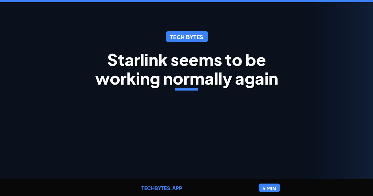 Starlink seems to be working normally again in Ukraine