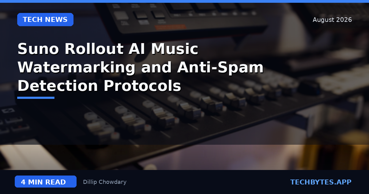 Suno Rollout AI Music Watermarking and Anti-Spam Detection Protocols