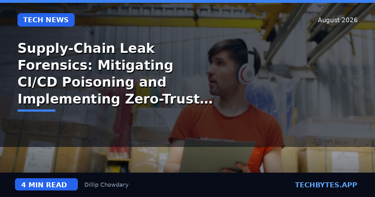 Supply-Chain Leak Forensics: Mitigating CI/CD Poisoning and Implementing Zero-Trust Builds