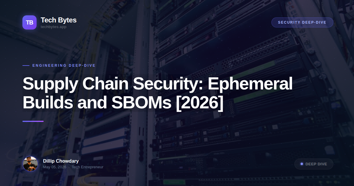 Supply Chain Security: Ephemeral Builds and SBOMs [2026]