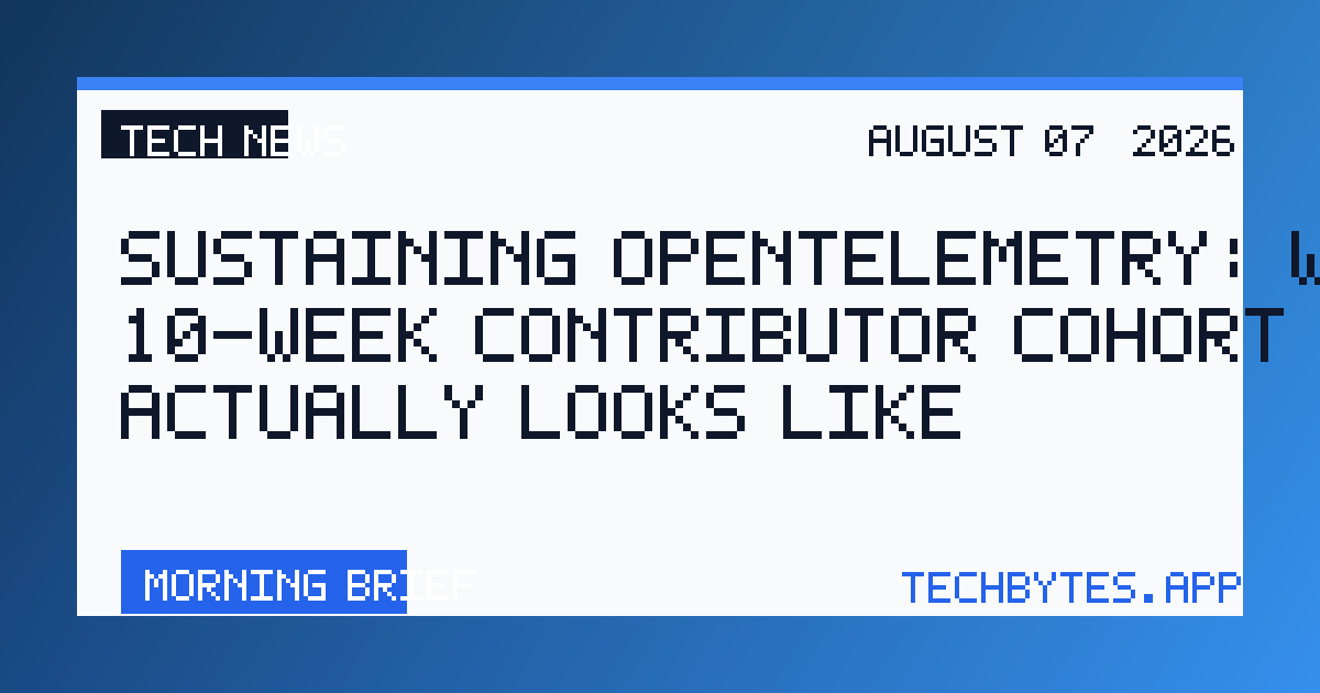 Sustaining OpenTelemetry: What a 10-week contributor cohort actually looks like