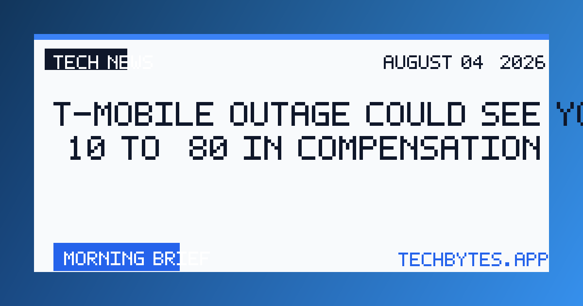 T-Mobile outage could see you snag $10 to $80 in compensation
