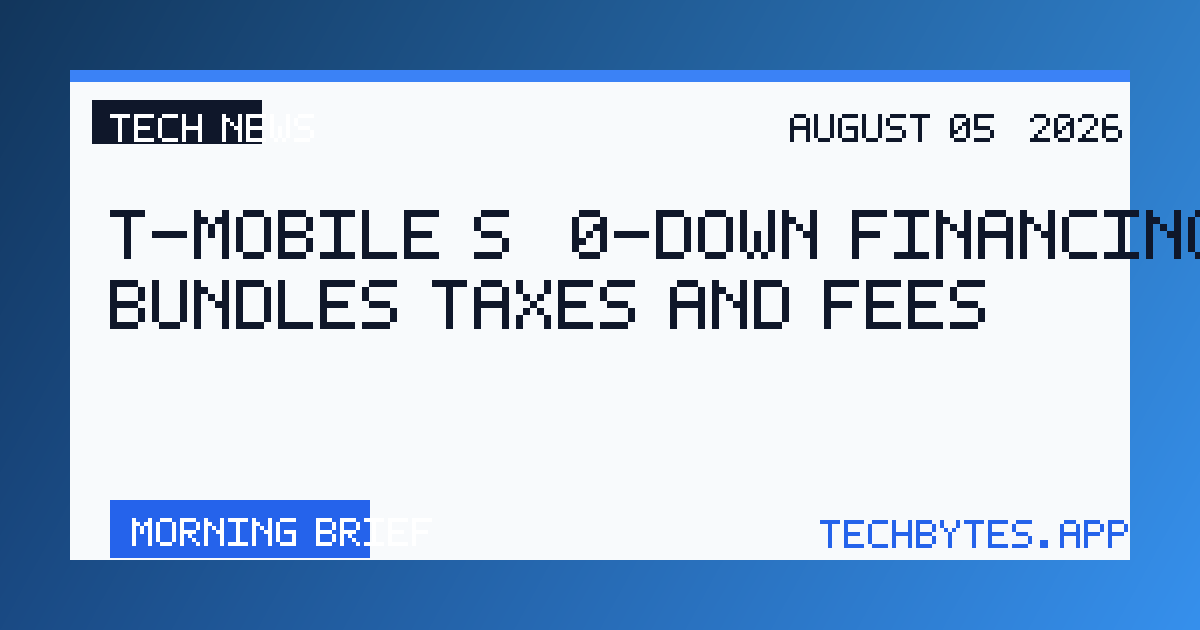 T-Mobile’s $0-down financing plan bundles taxes and fees