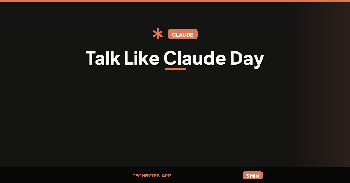 Talk Like Claude Day