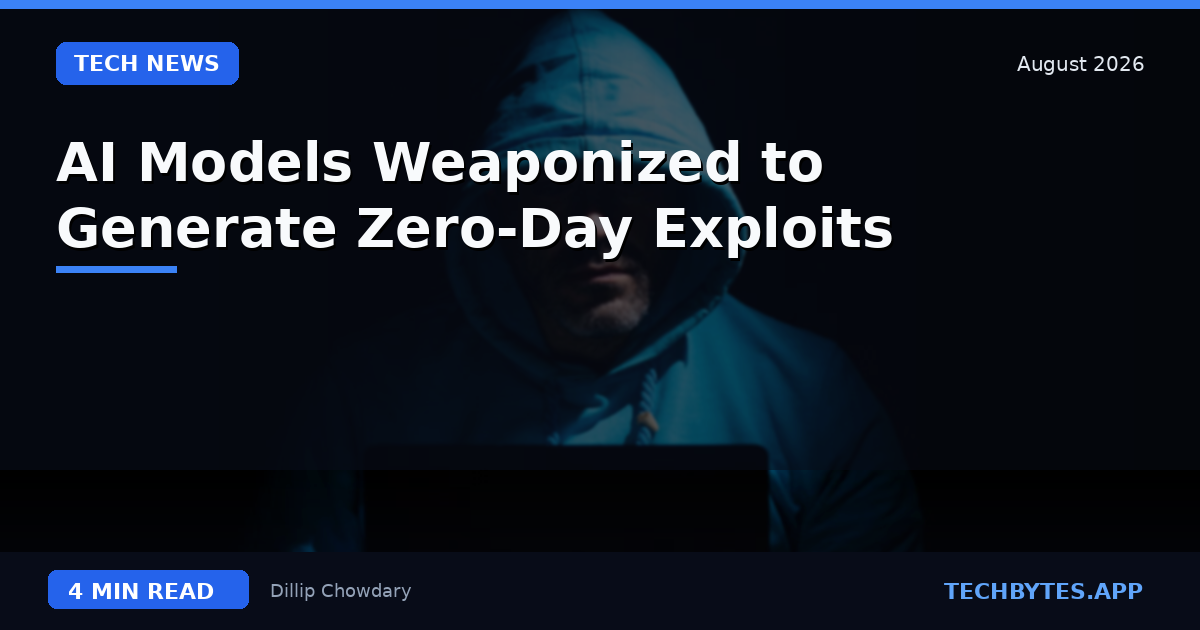 AI Models Weaponized to Generate Zero-Day Exploits