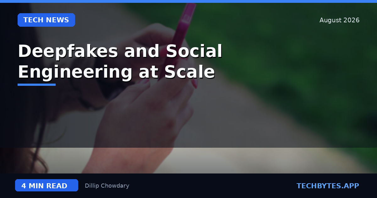 Deepfakes and Social Engineering at Scale