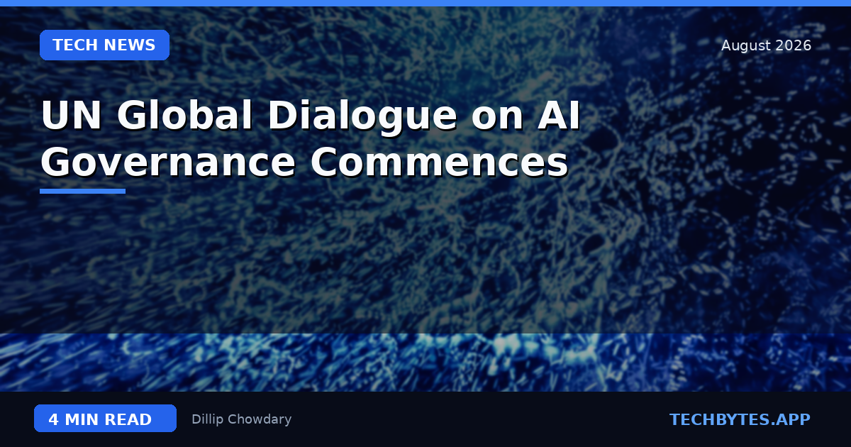 UN Global Dialogue on AI Governance Commences