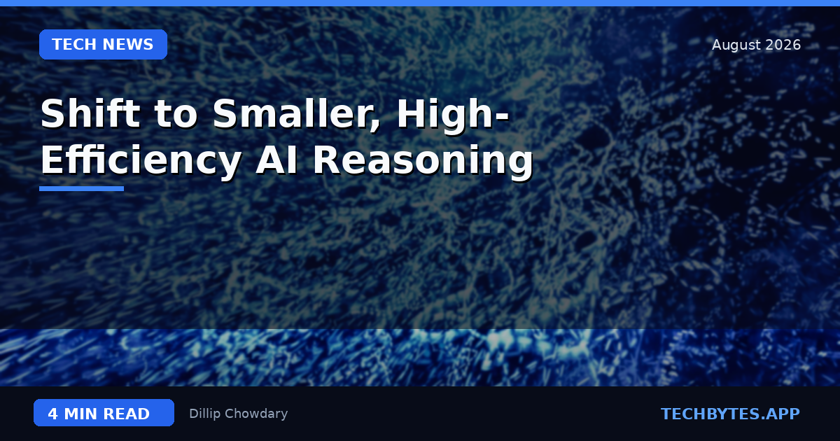 Shift to Smaller, High-Efficiency AI Reasoning