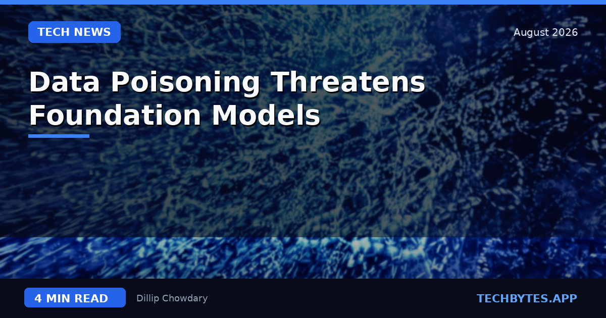 Data Poisoning Threatens Foundation Models