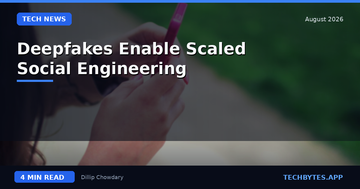 Deepfakes Enable Scaled Social Engineering