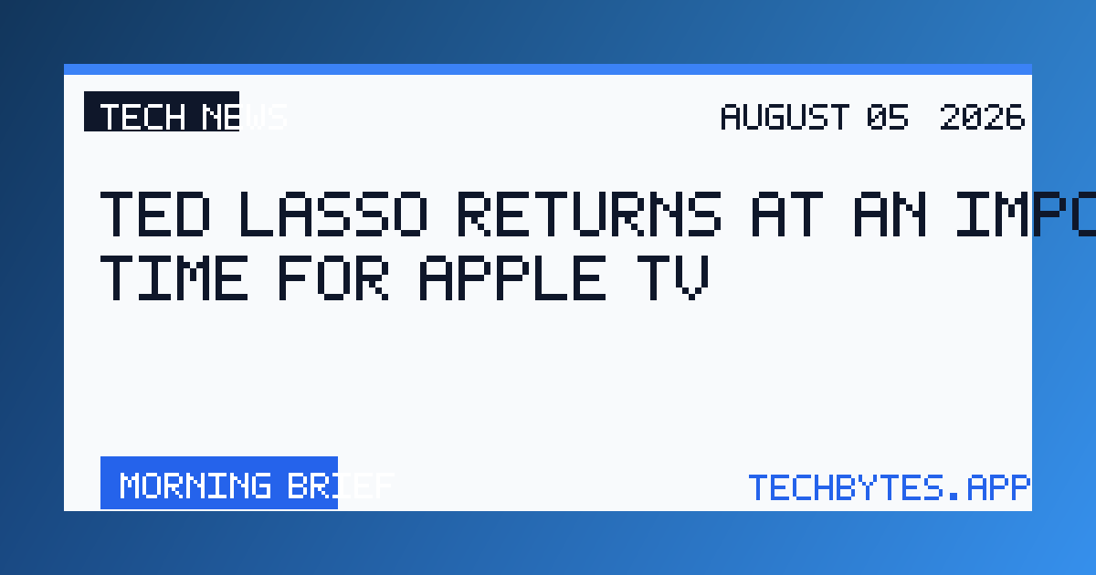 Ted Lasso returns at an important time for Apple TV