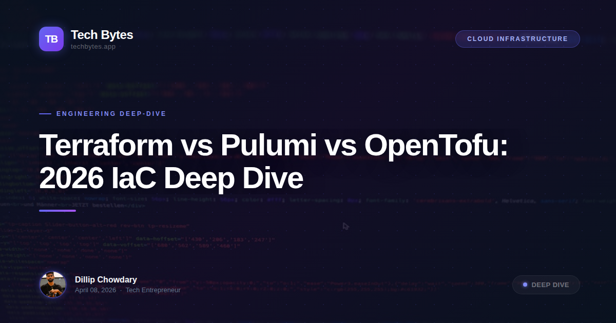 Terraform vs Pulumi vs OpenTofu: 2026 IaC Deep Dive