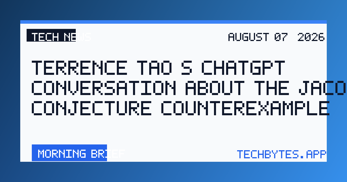 Terrence Tao's ChatGPT Conversation about the Jacobian Conjecture Counterexample