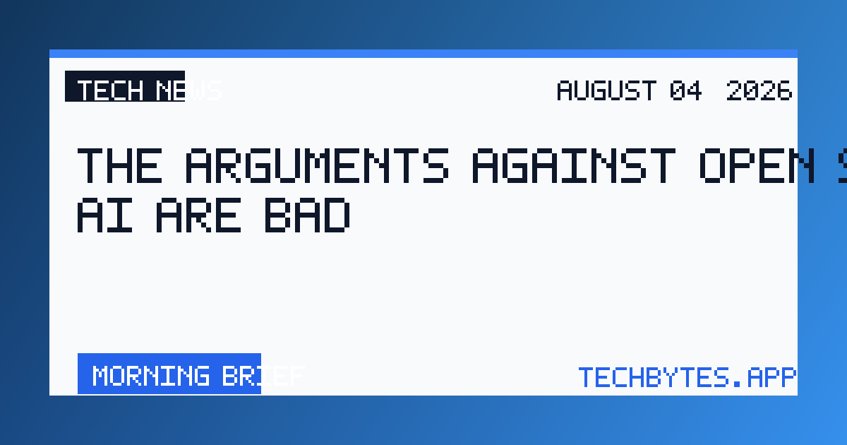 The arguments against open source AI are bad