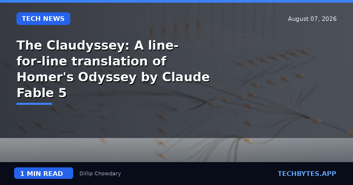 The Claudyssey: A line-for-line translation of Homer's Odyssey by Claude Fable 5