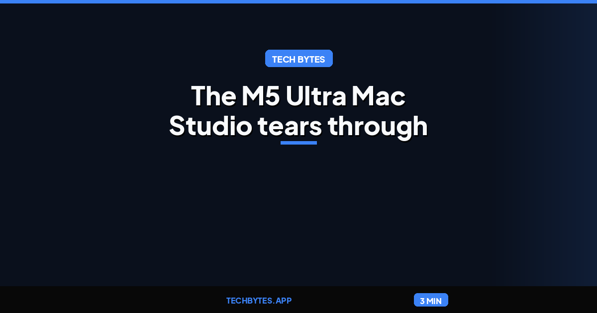 The M5 Ultra Mac Studio tears through our benchmark tests