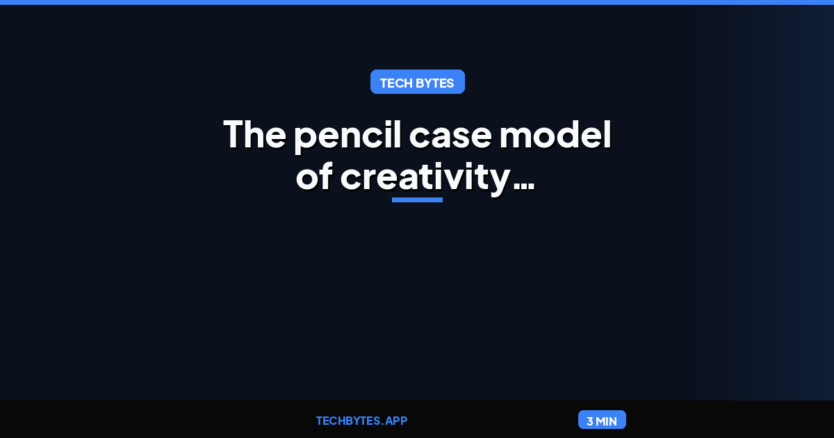 The pencil case model of creativity: Comments