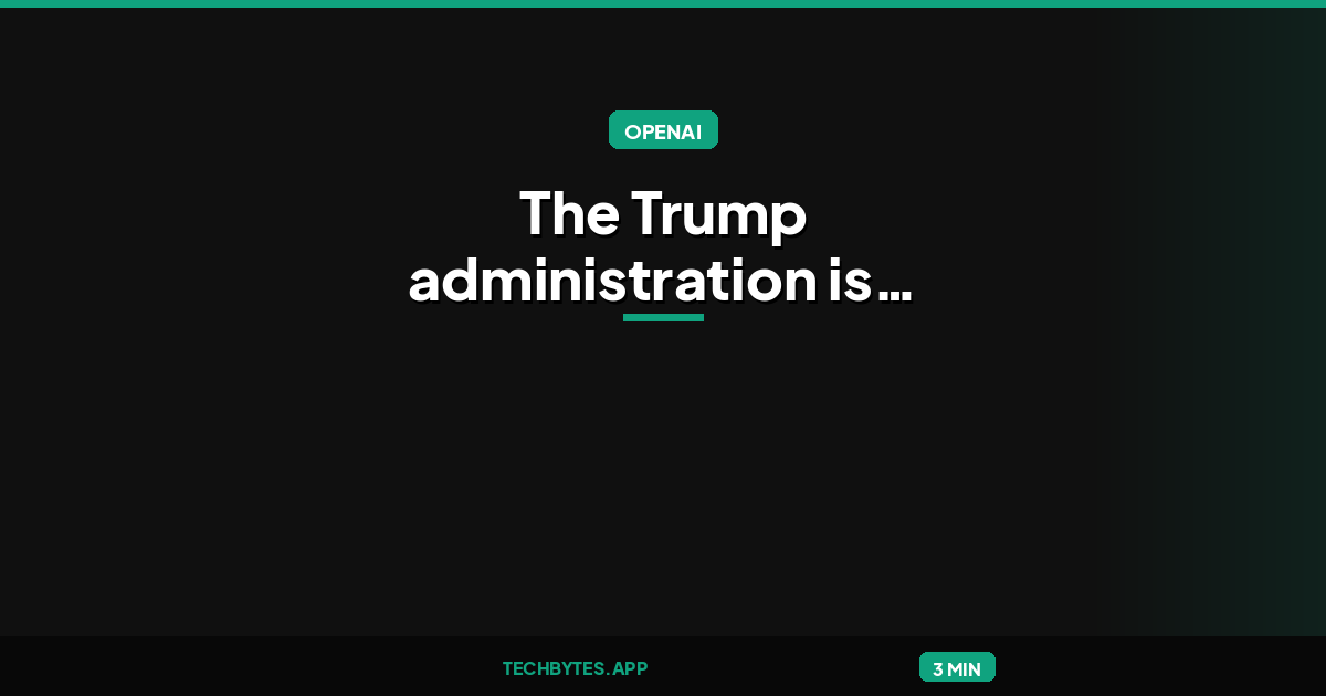 The Trump administration is supporting OpenAI in the NYT copyright