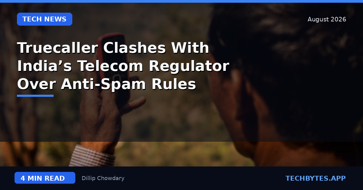 Truecaller Clashes With India’s Telecom Regulator Over Anti-Spam Rules