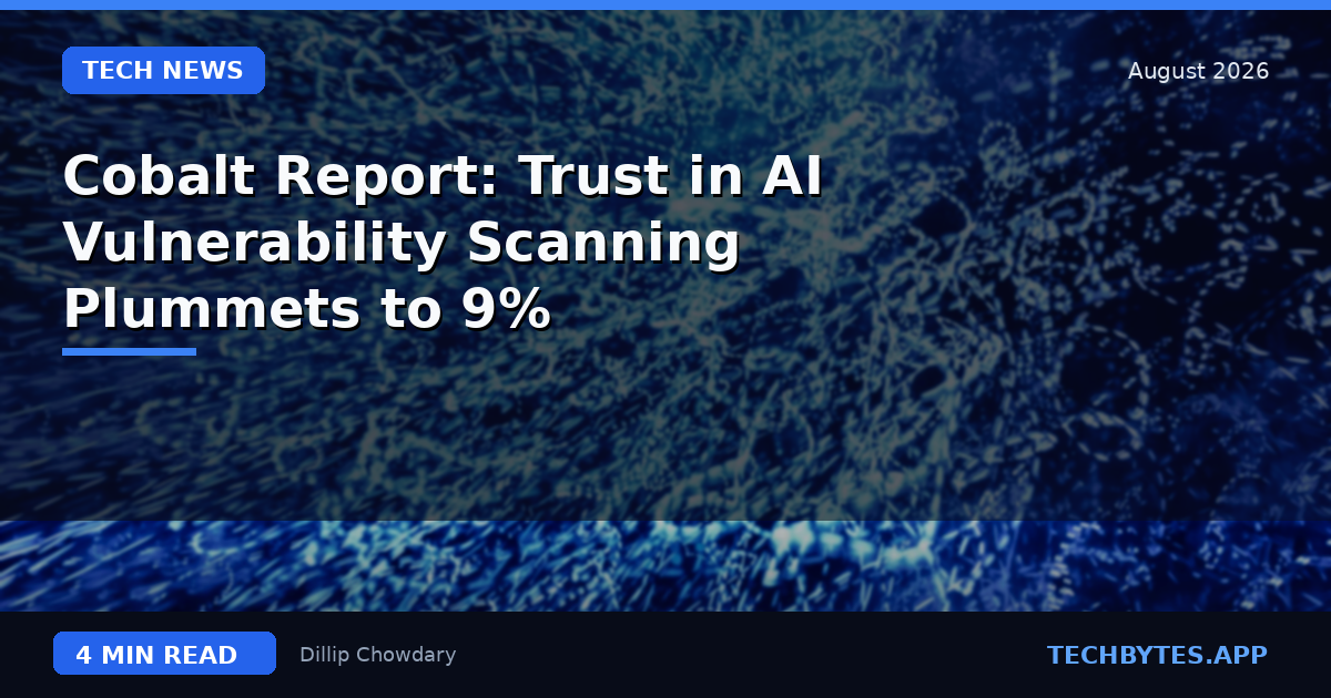 Cobalt Report: Trust in AI Vulnerability Scanning Plummets to 9%