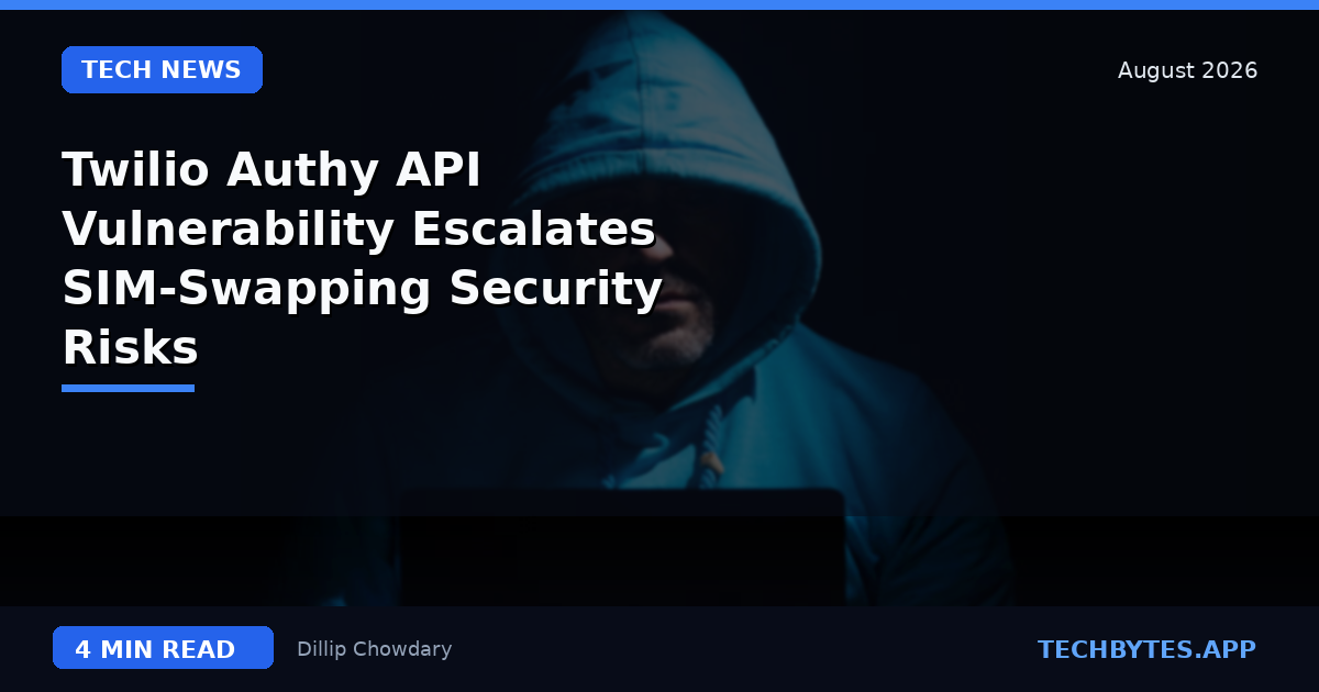 Twilio Authy API Vulnerability Escalates SIM-Swapping Security Risks