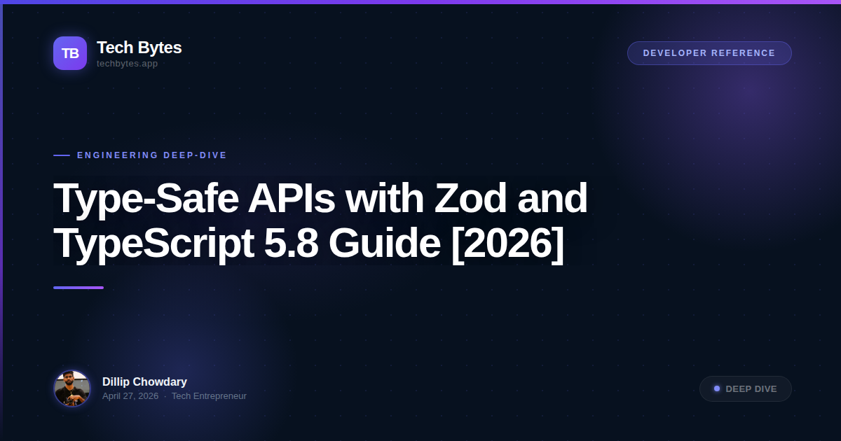 Type-Safe APIs with Zod and TypeScript 5.8 Guide [2026]