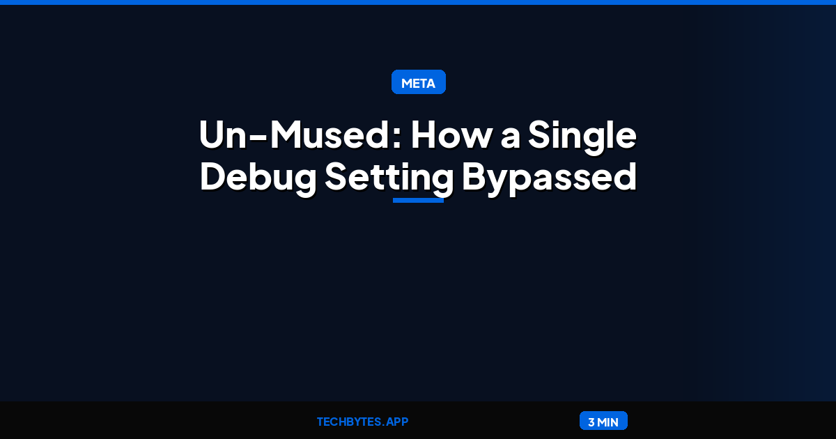Un-Mused: How a Single Debug Setting Bypassed macOS Security in Meta’s AI