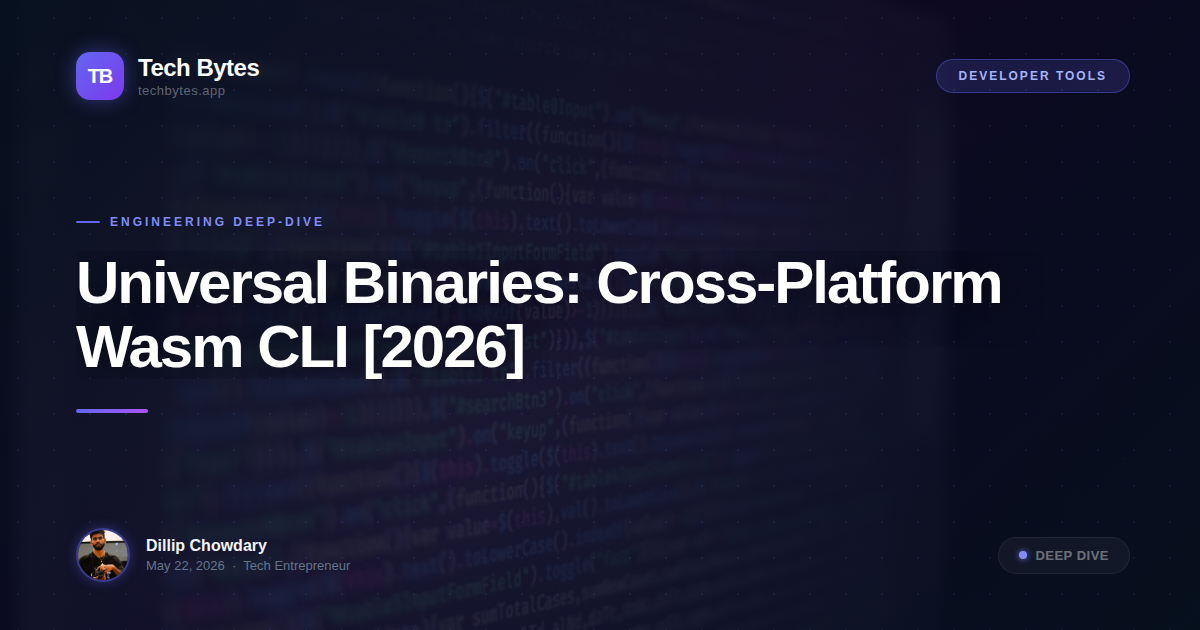 Universal Binaries: Cross-Platform Wasm CLI [2026]