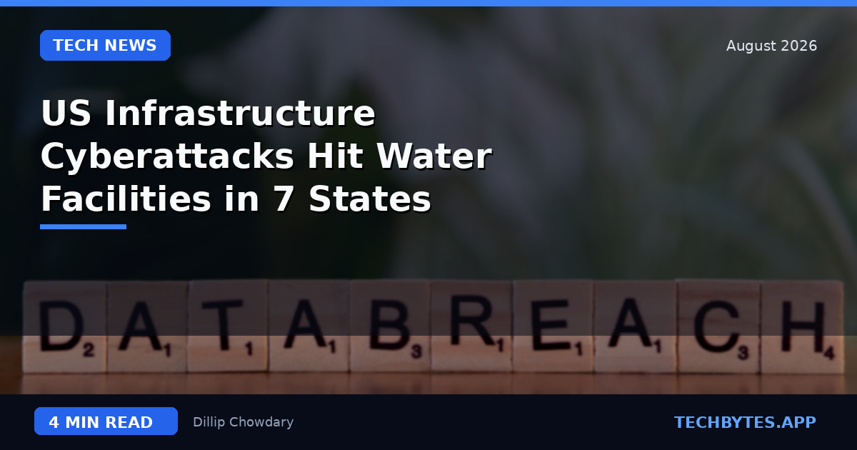 US Infrastructure Cyberattacks Hit Water Facilities in 7 States
