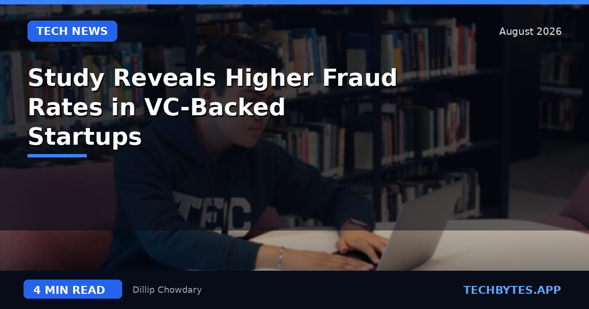 Study Reveals Higher Fraud Rates in VC-Backed Startups