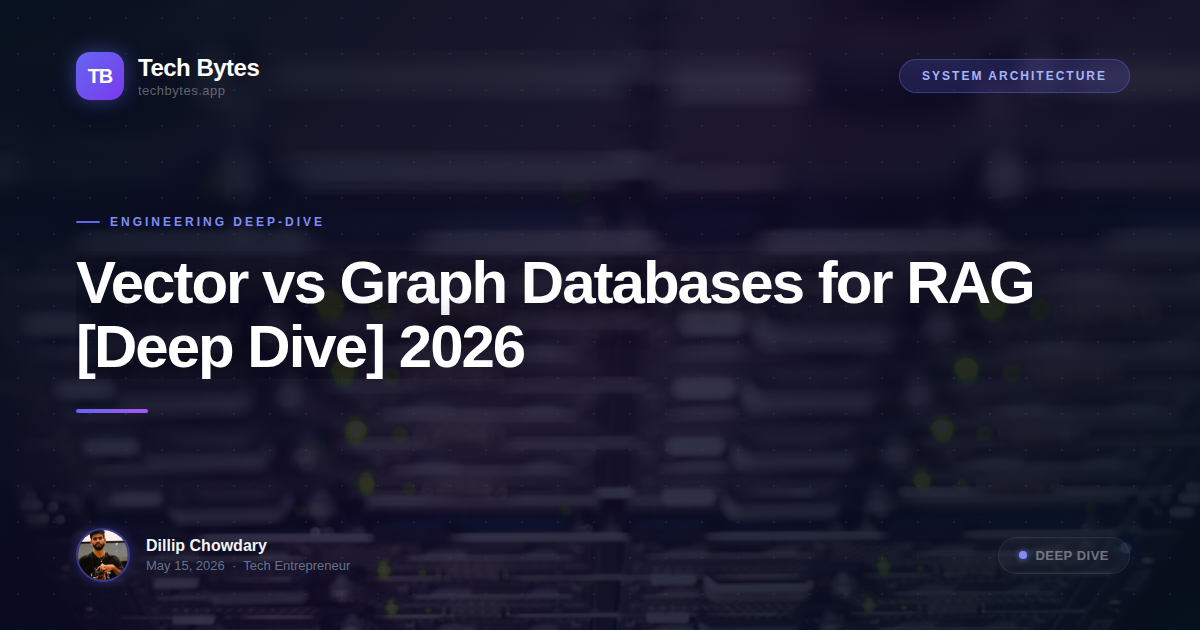 Vector vs Graph Databases for RAG [Deep Dive] 2026