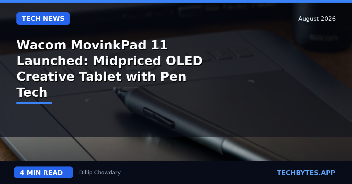 Wacom MovinkPad 11 Launched: Midpriced OLED Creative Tablet with Pen Tech