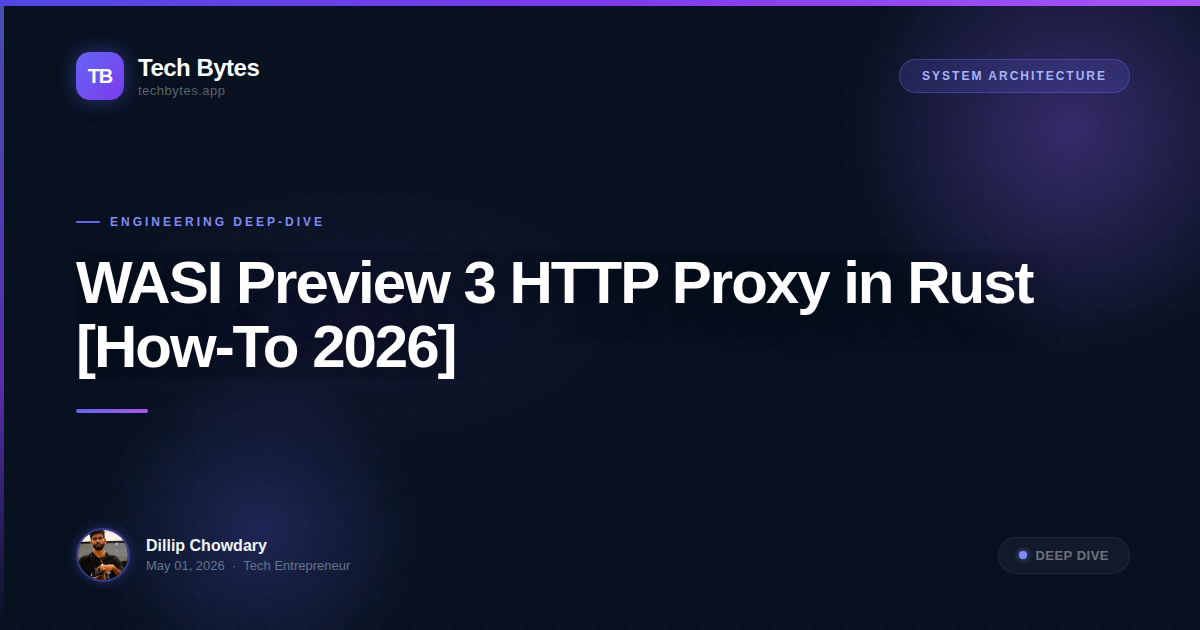 WASI Preview 3 HTTP Proxy in Rust [How-To 2026]