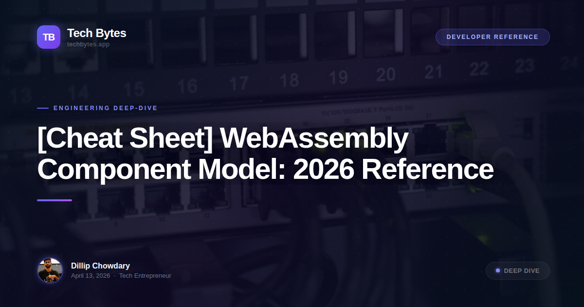 [Cheat Sheet] WebAssembly Component Model: 2026 Reference