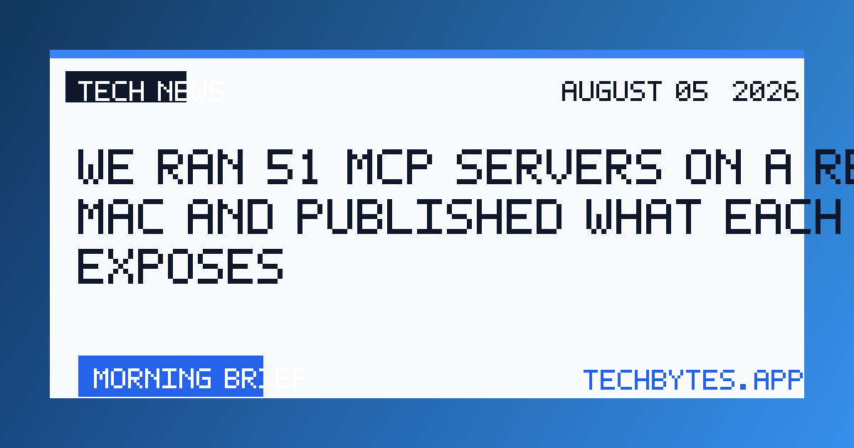 We ran 51 MCP servers on a real Mac and published what each exposes